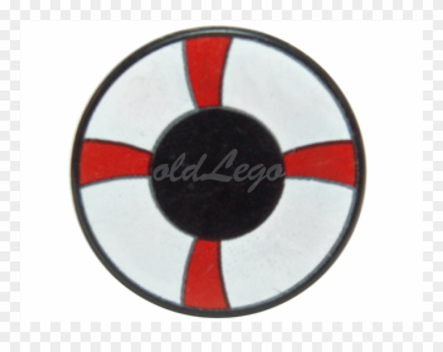 Tile, Round 2 X 2 With Red And White Life Preserver, - Circle Clipart