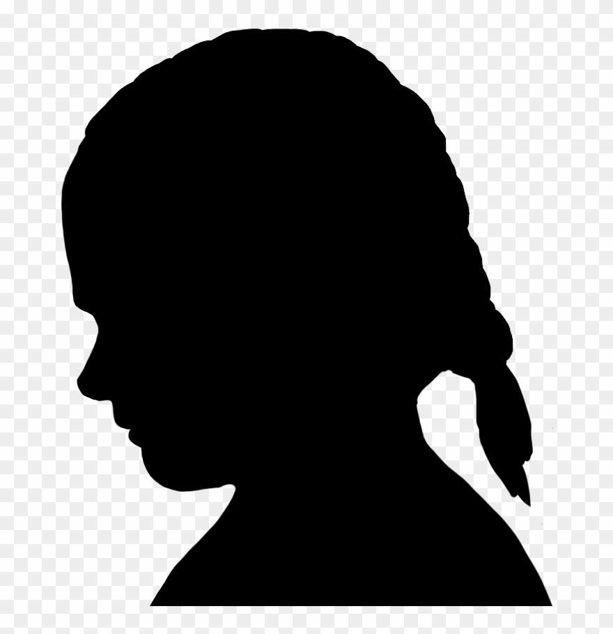 Boy's Head Silhouette - Long Hair Man Silhouette Clipart