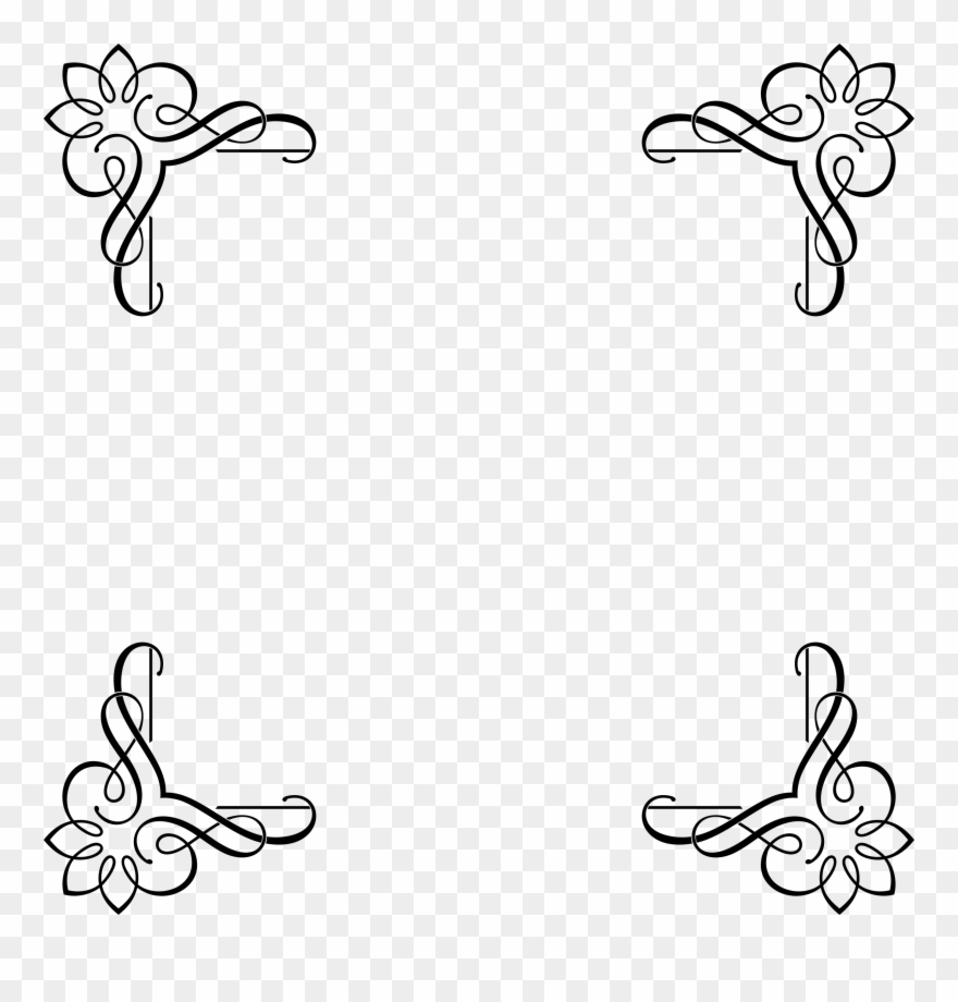 Big Image - Vintage Frames And Borders Png Clipart