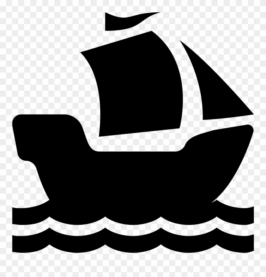 Viking Style Clipart Ship Silhouette - Ship Icon - Png Download