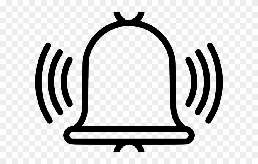 Clock Clipart Ring - Bell Icon Png White Transparent Png