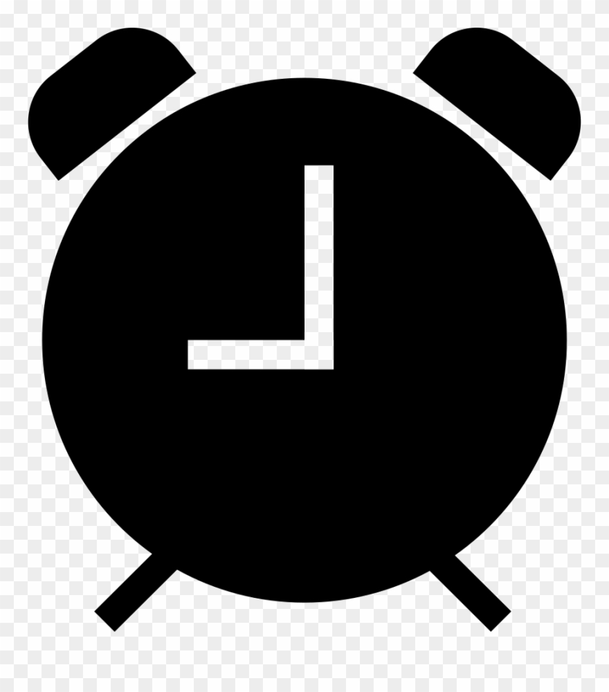 Alarm Clock Black Symbol Comments - Siluetas Reloj Despertador Clipart
