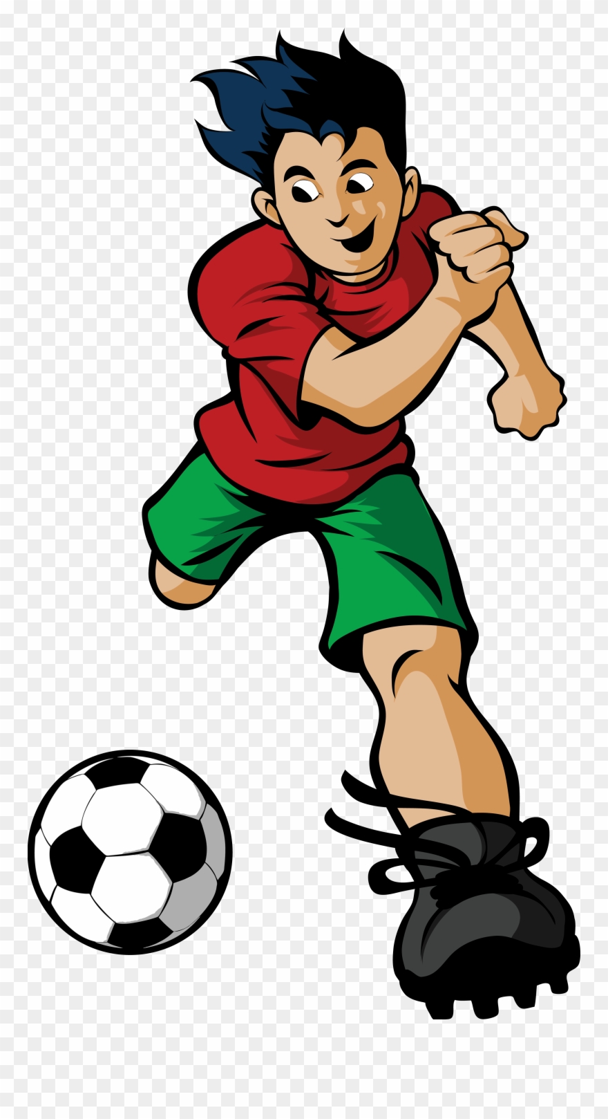 Soccer Cartoon - Soccer Player Cartoon Png Clipart