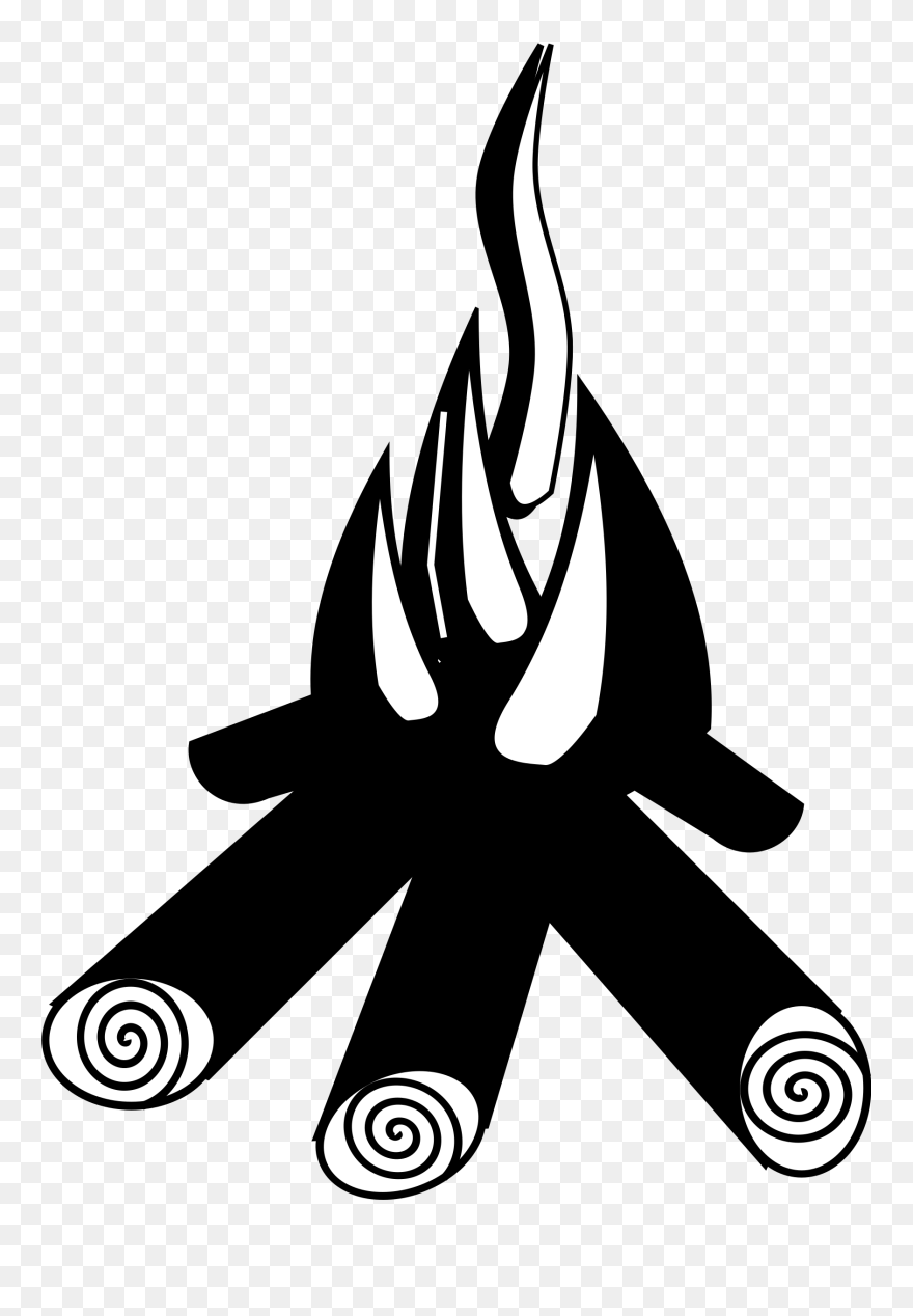 Campfire Smoke Cliparts 9, Buy Clip Art - Camp Fire Silhouette Png Transparent Png