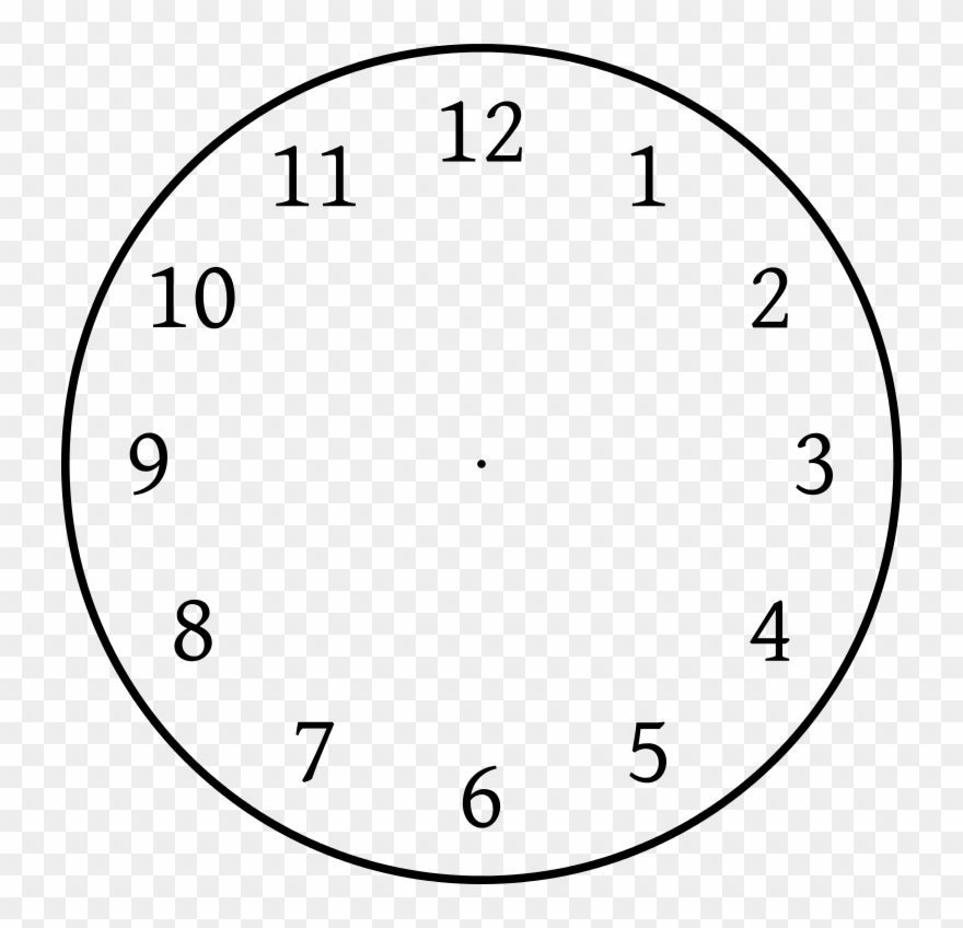 Clock Clipart Template Cliparts That You Can To Uynwce - Blank Clock Template - Png Download