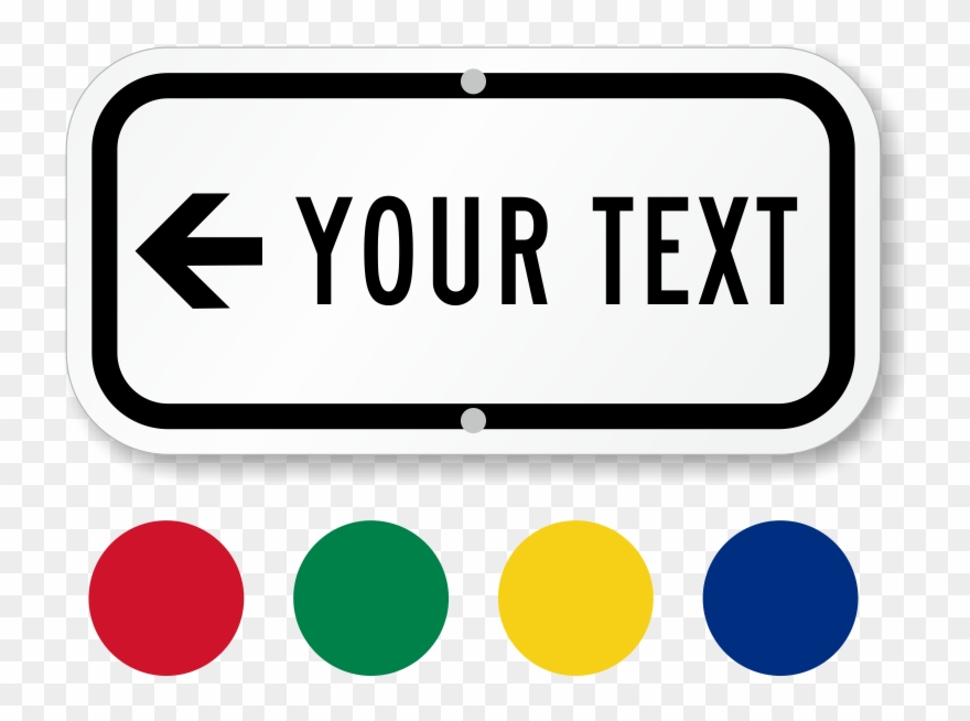Custom Directional Left Arrow Sign - No One Is Texting You Clipart