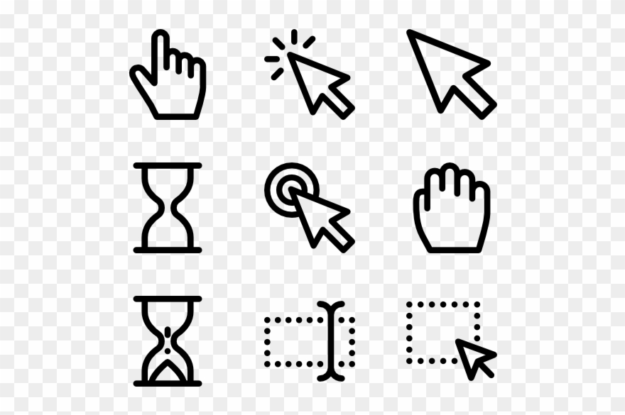 Cursor Lineal - Cursor Vector Clipart