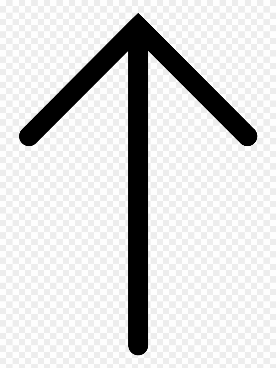 Arrow Up Is Made Of 3 Lines The Main Line Starting - Thin Arrow Pointing Up Clipart