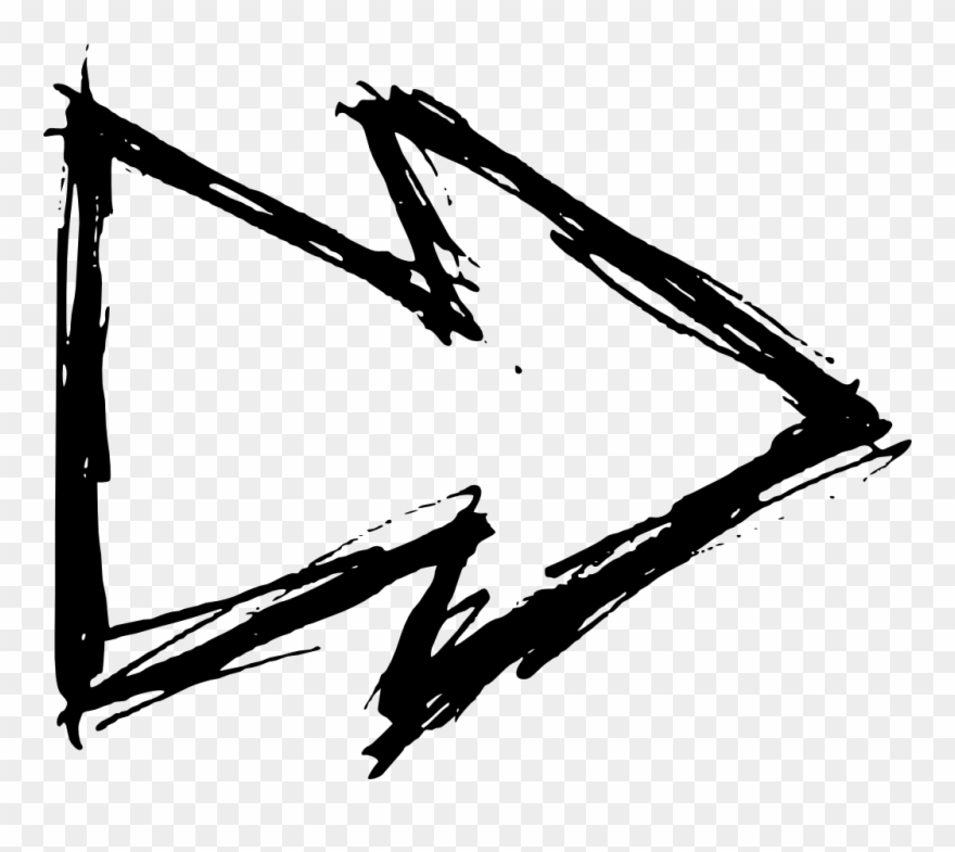 Drawn Arrow Jpeg - White Arrow Hand Drawn Clipart