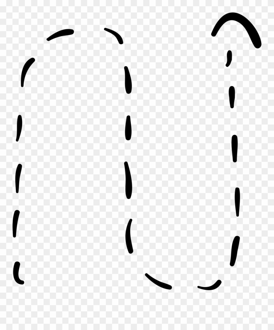 Curved Up Arrow With Broken Line Comments - Curved Broken Line Png Clipart