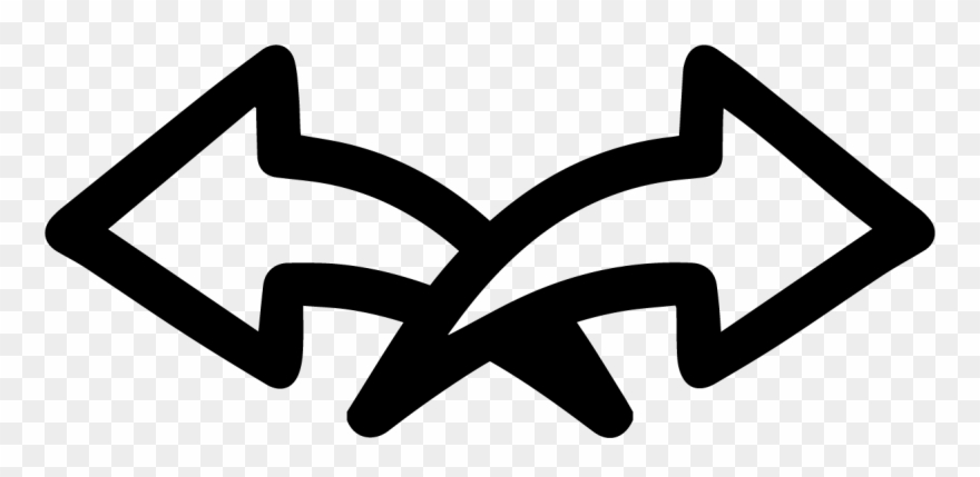 Back Hand Drawn Arrow Outline - Pictogram Clipart