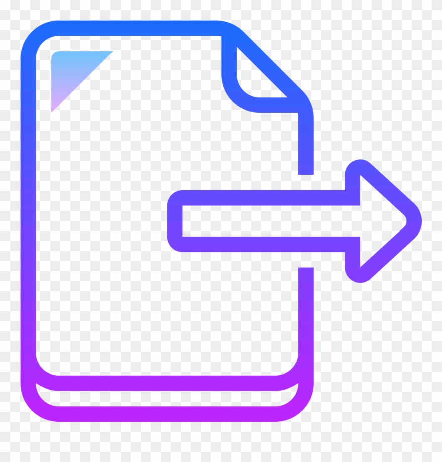 The Export File Option, A Piece Of Paper With An Arrow - Computer File Clipart