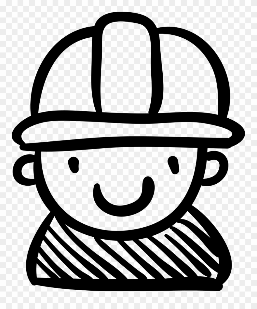 Constructor Worker Hand Drawn Person Comments - Drawn Worker Png Clipart