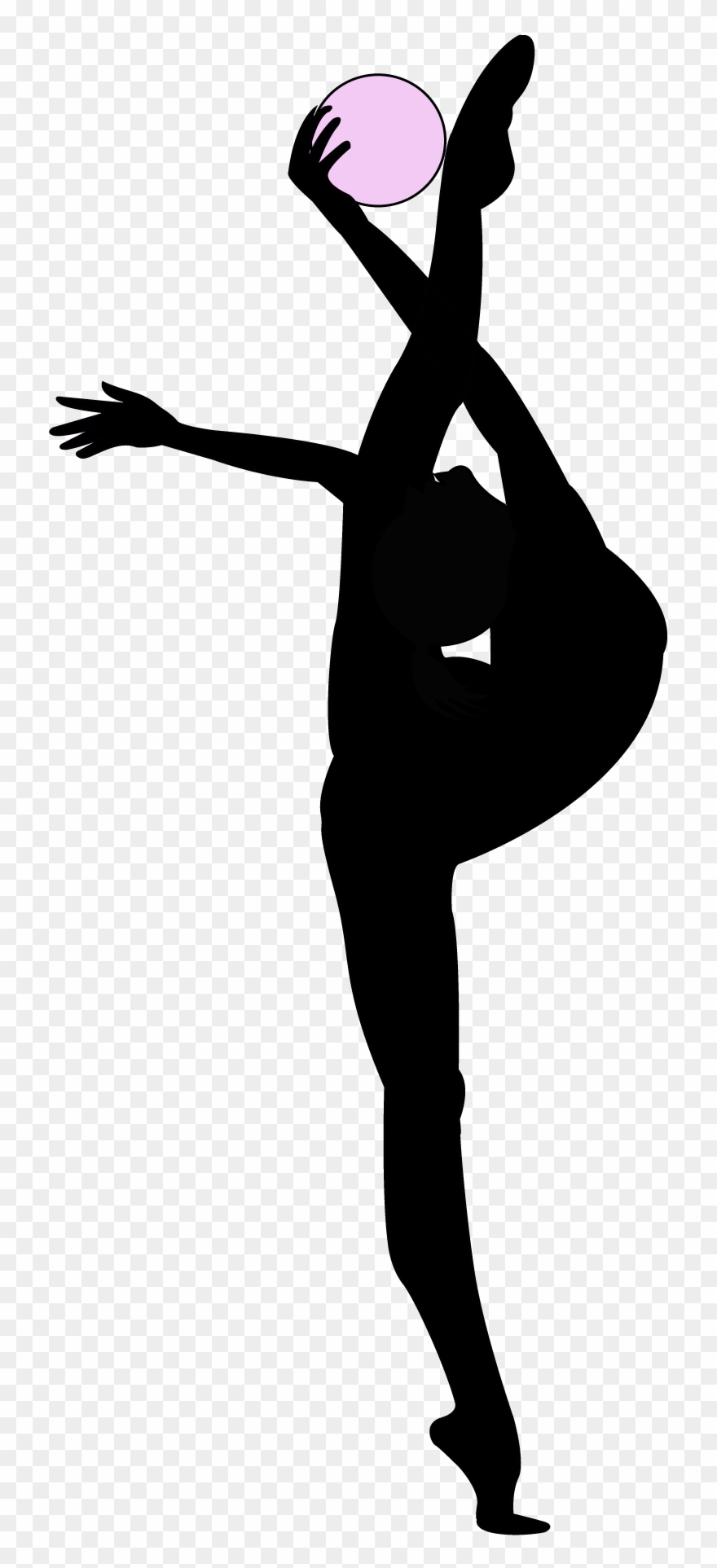 Gymnastics Png - Rhythmic Gymnastics Silhouette Png Clipart