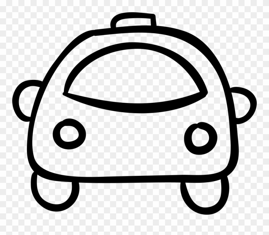 Car Hand Drawn Rounded Outlined Vehicle Comments - Car Clipart