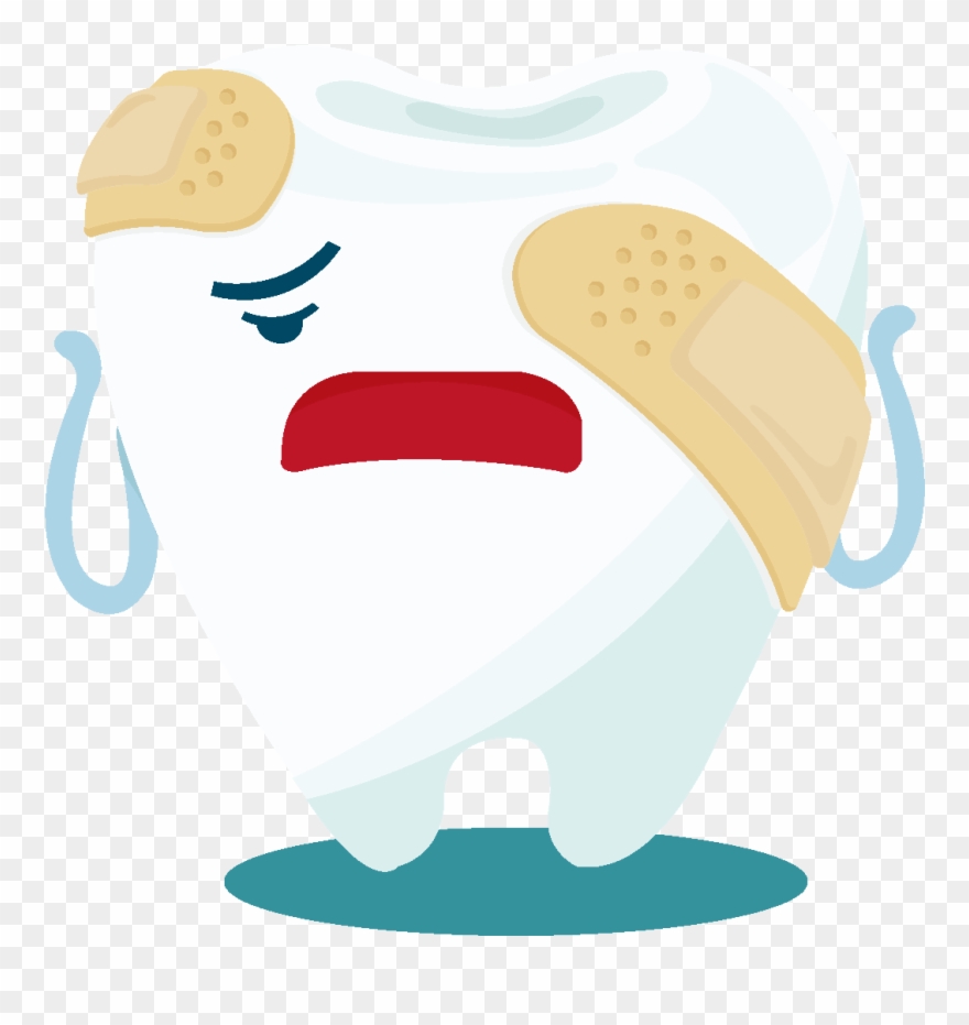 Hand Drawn White Tooth Elements - Toothache Puns Clipart