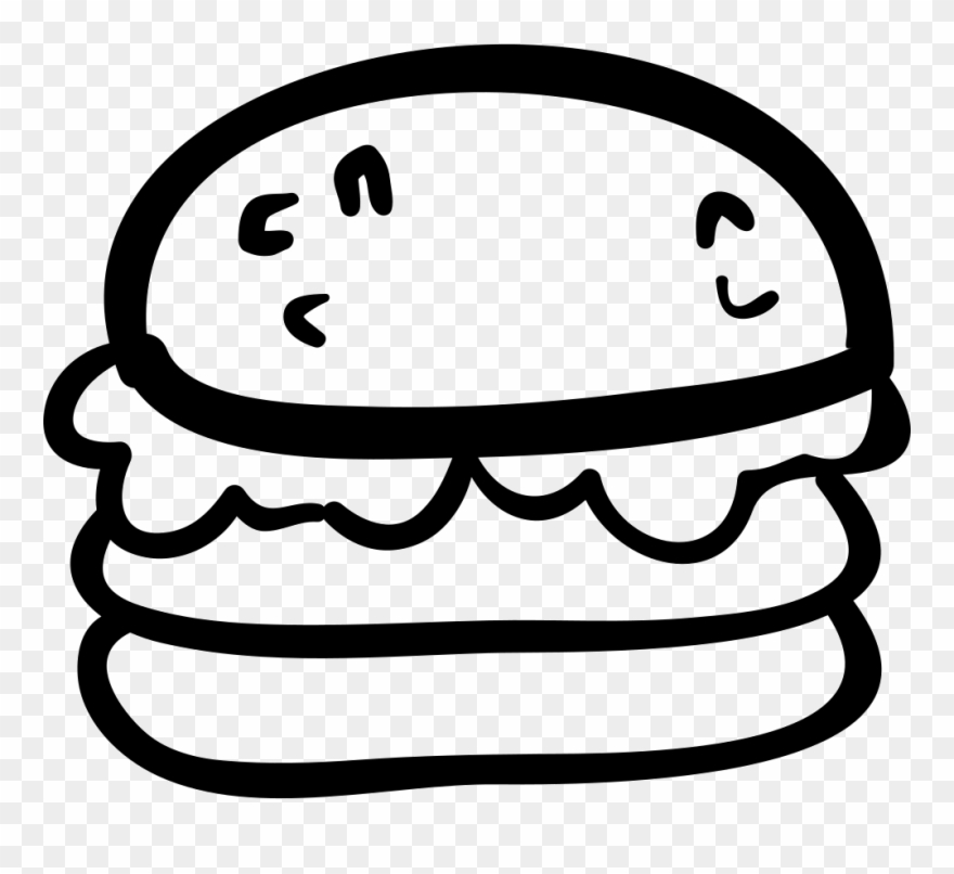 Hand-drawn Burger Comments - Grubhub Promo Code 2017 Clipart