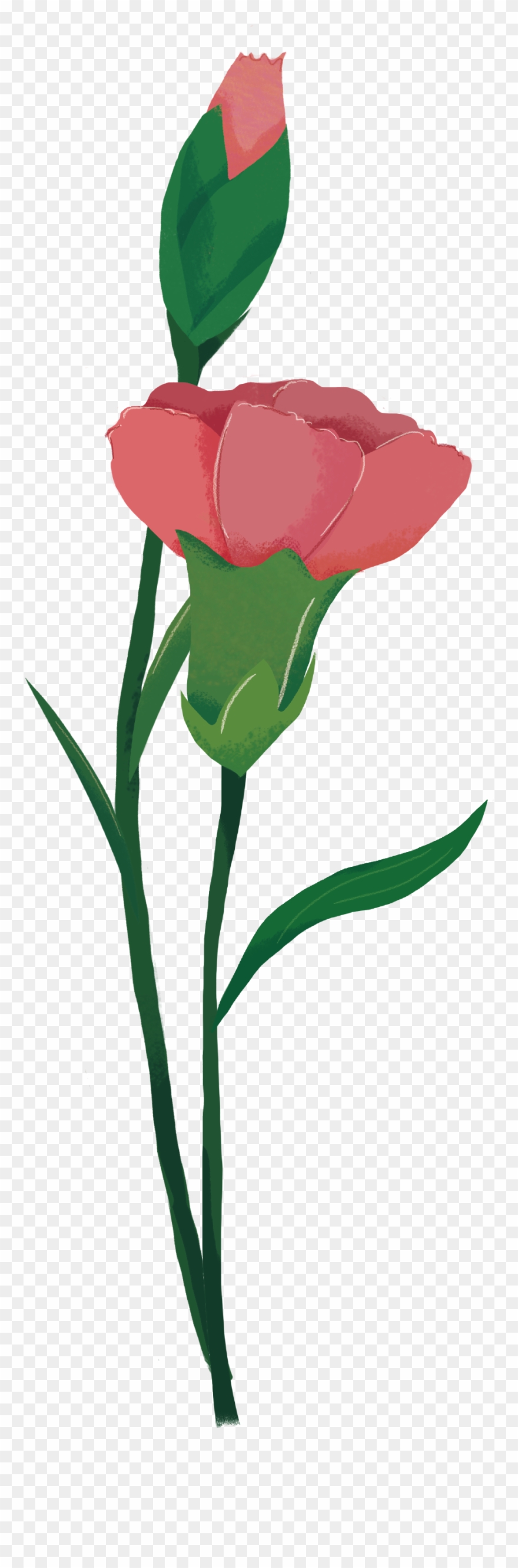 Hand Painted Cartoon Flat Flower Decoration Vector - Painting Clipart