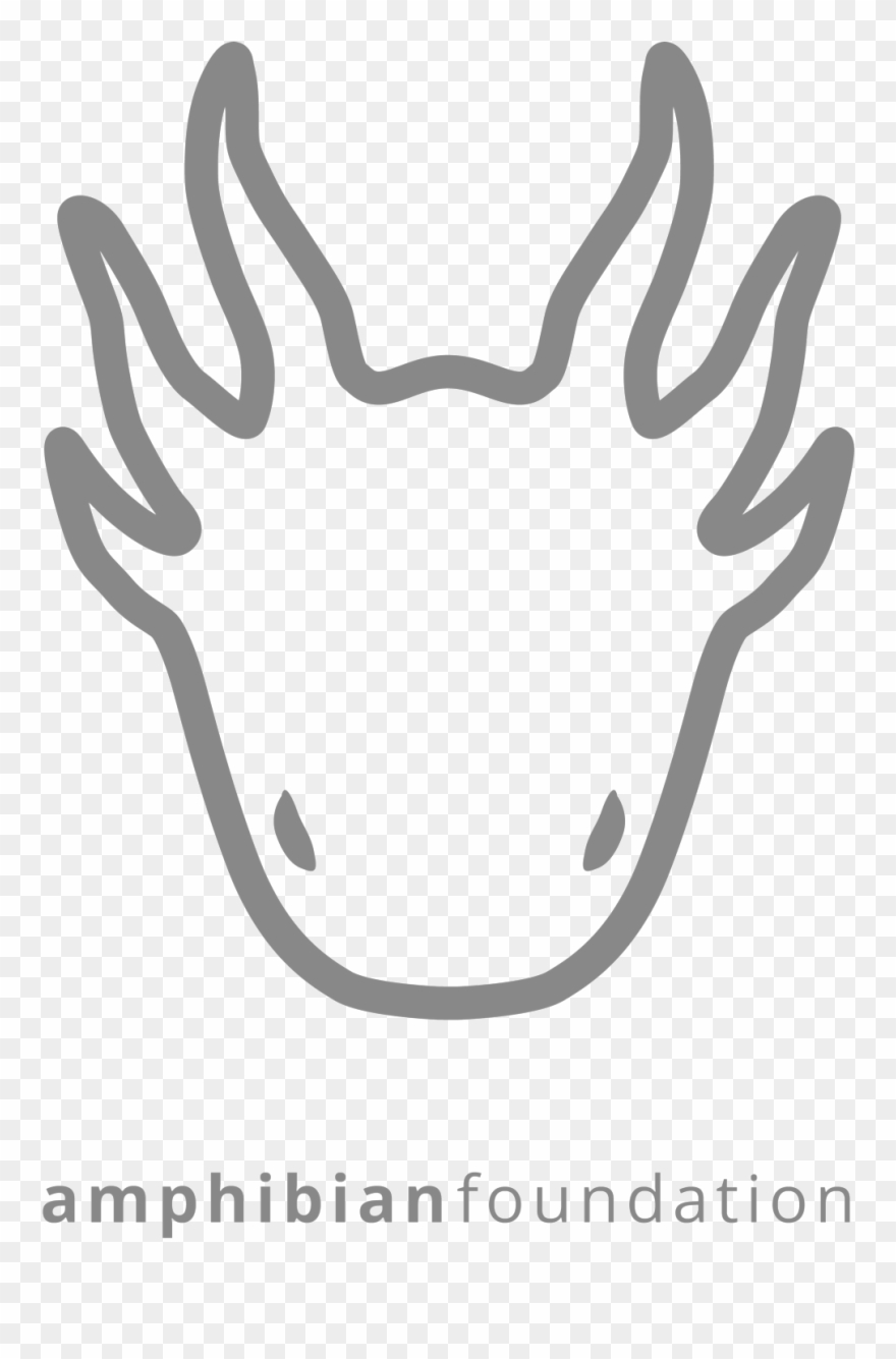 The Amphibian Foundation Logo 4-2v - Axolotl Symbol Black Clipart