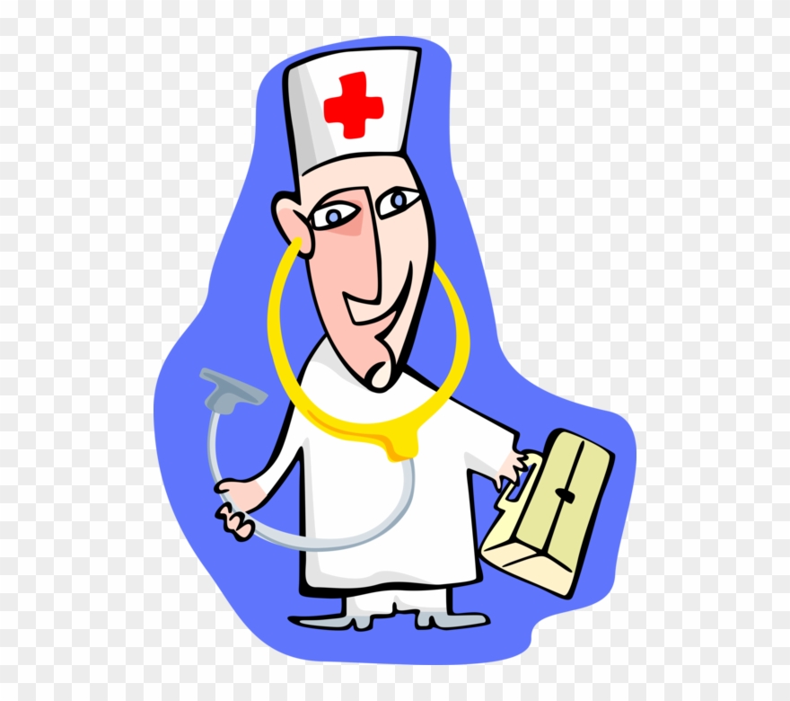 Vector Illustration Of Health Care Professional Doctor - Heart Arrhythmia Clipart