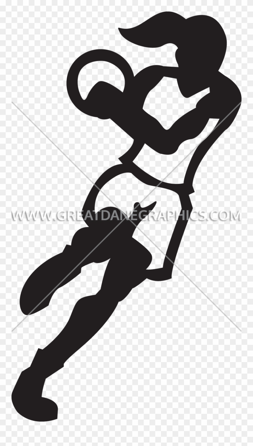 Female Basketball Player Silhouette At Getdrawings - Illustration Clipart