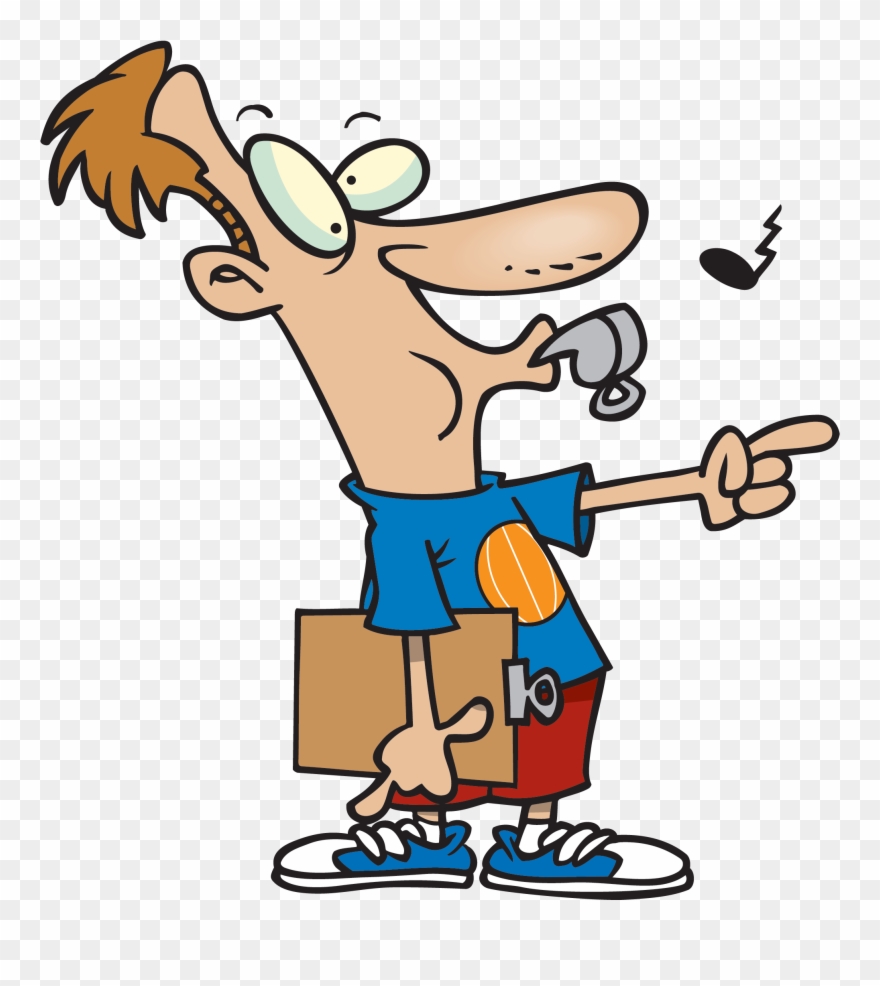 Basketball Coach Clipart - Cartoon Basketball Coach - Png Download