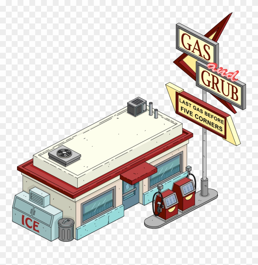Gas And Grub Animated - Gas Station Animated Gif Clipart