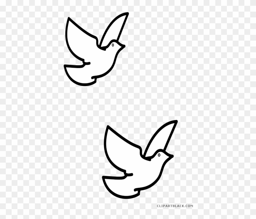 Silhouette Page Of Clipartblack Com Animal Free - Dove Line Art Png Transparent Png