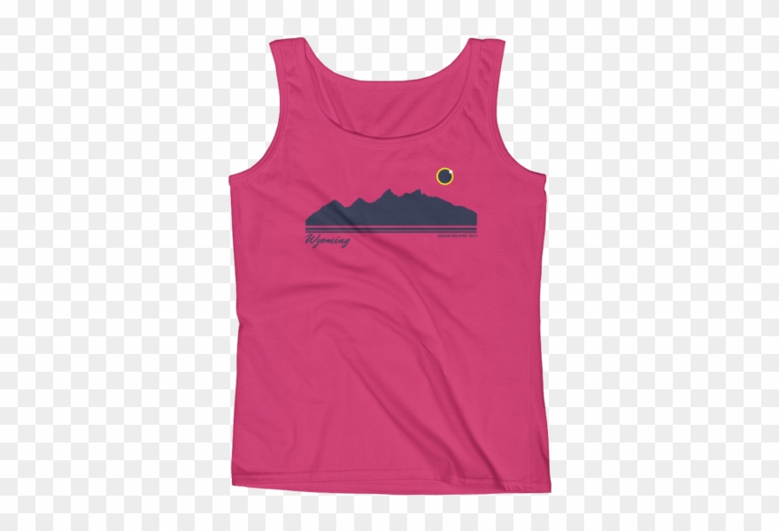 Grand Teton Silhouette 2017 Solar Eclipse - Active Tank - Png Download