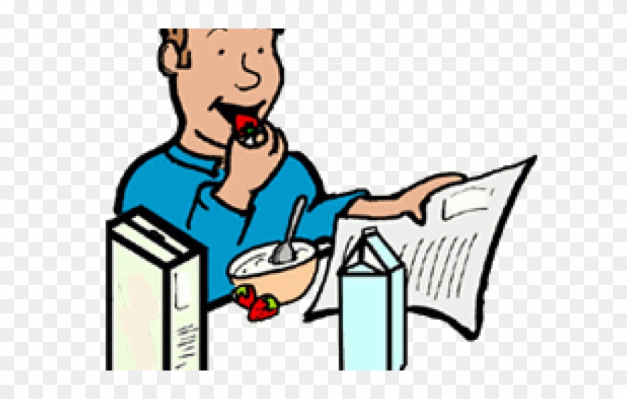 Jpg Transparent Library Free On Dumielauxepices Net - Eating Breakfast Clipart - Png Download