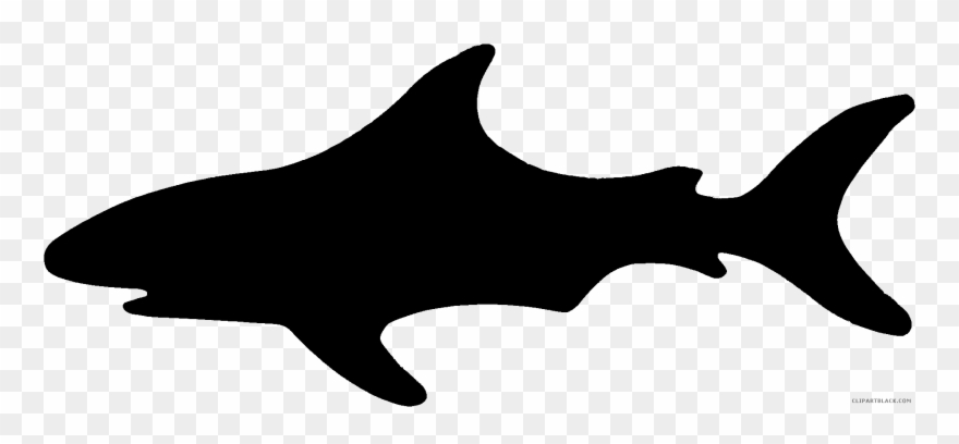 Clipartblack Com Animal Free Black White Images - Black Shark Clip Art - Png Download
