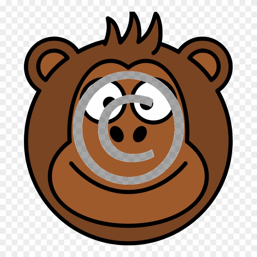 Monkey Head - Cartoon Monkey Clipart