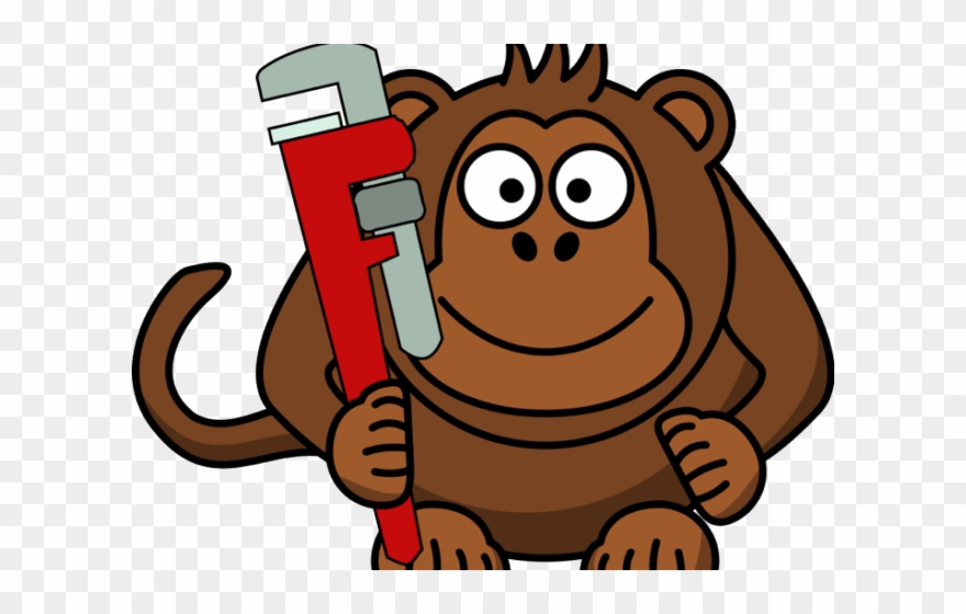 Monkey Clipart Mommy - Monkey With A Spanner - Png Download