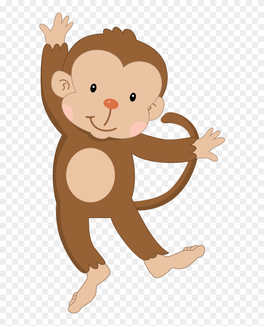 Monkeys, Blue Moon, Animaux, Rompers, Monkey - Cartoon Clipart
