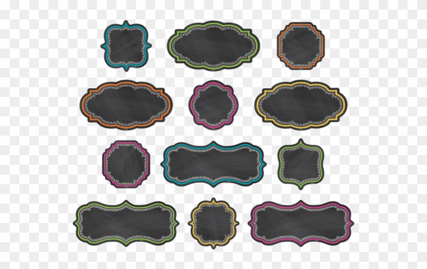 Chalkboard Brights Clingy Thingies̴ Accents - Blackboard Clipart