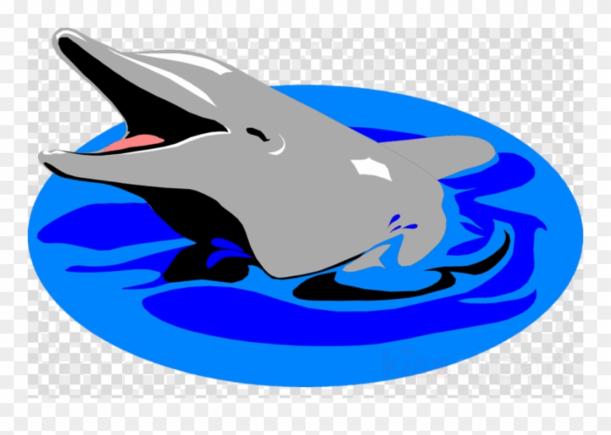 Dolphin In Water Clipart Dolphin Clip Art - Navy 5'x7'area Rug - Png Download