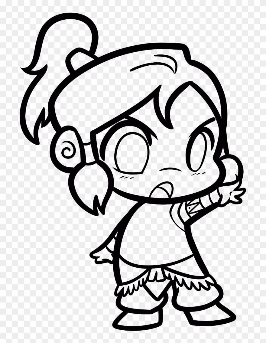 Moana Chibi Coloring Pages Clipart