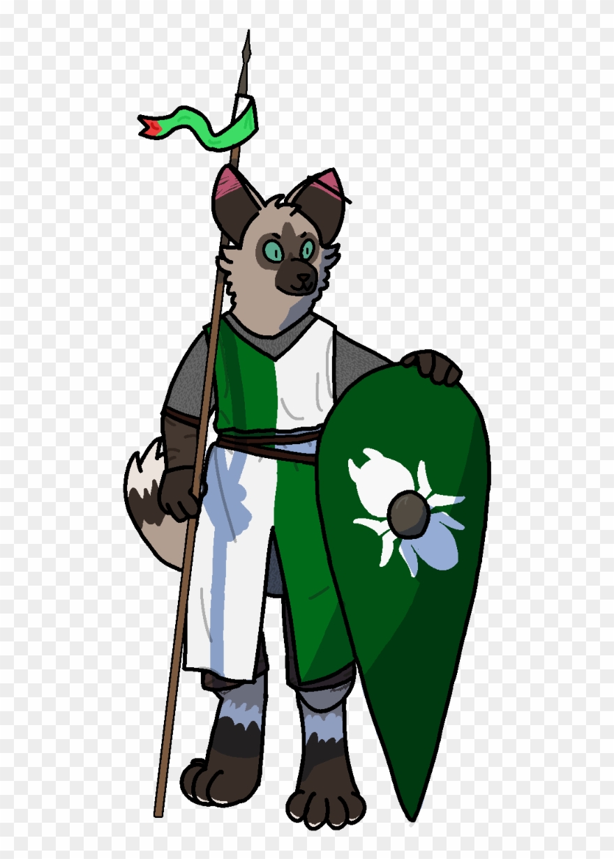 My Fursona In 11th Century Warrior Outfit - Cartoon Clipart