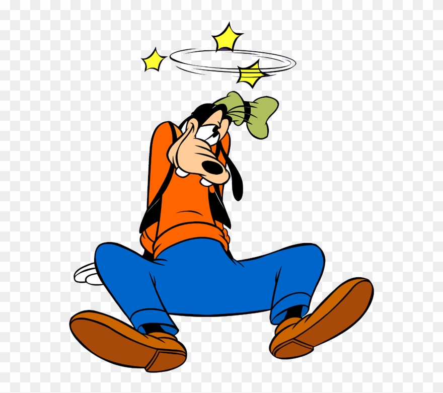 Goofy-07 - 0kb - Cartoon With Stars Around Head Clipart
