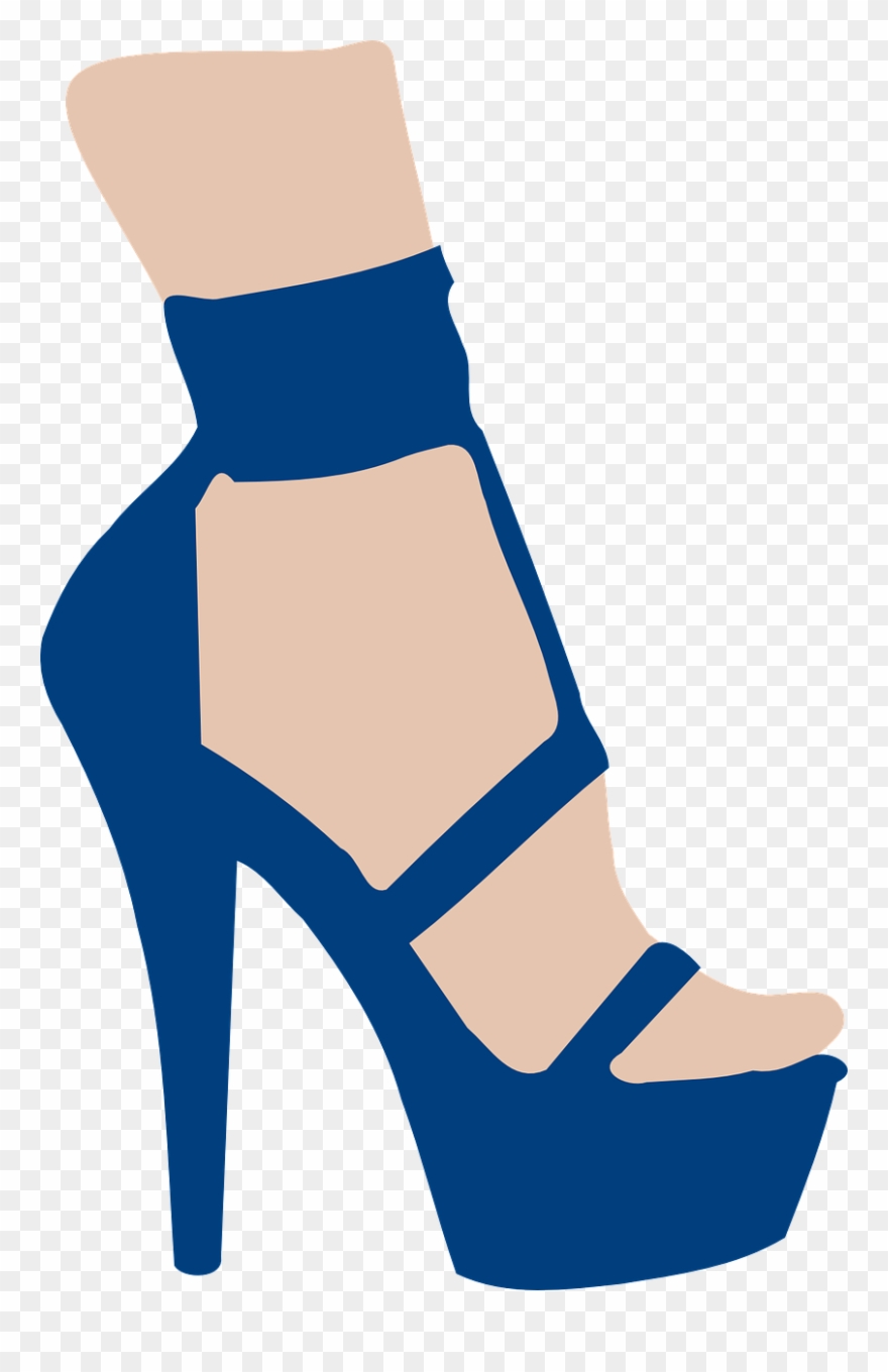 High Heel Stilettos Shoes - Easy Drawings Of Heels Clipart