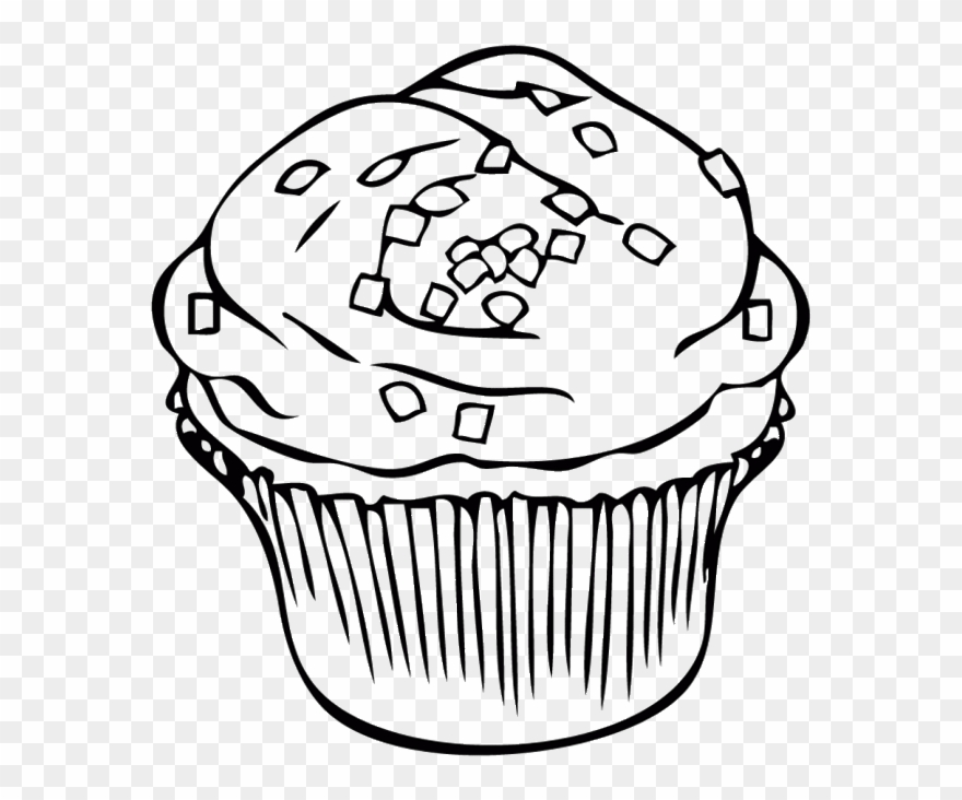 Chocolate Cookie At Getdrawings Clipart Black And White - Coloring Pages Cakes Ice Cream - Png Download
