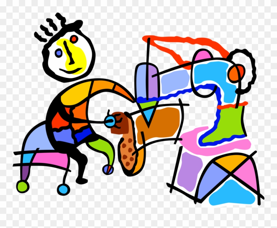 Vector Illustration Of Cobbler Shoemaker Makes Footwear