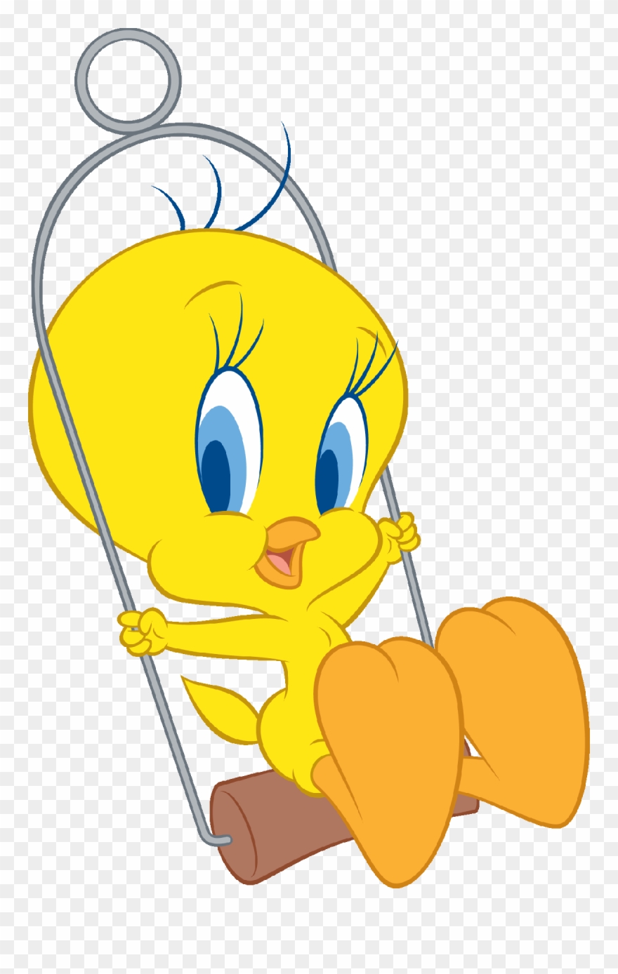 Tweety Bird Looney Tunes - Tweety Bird On A Swing Clipart