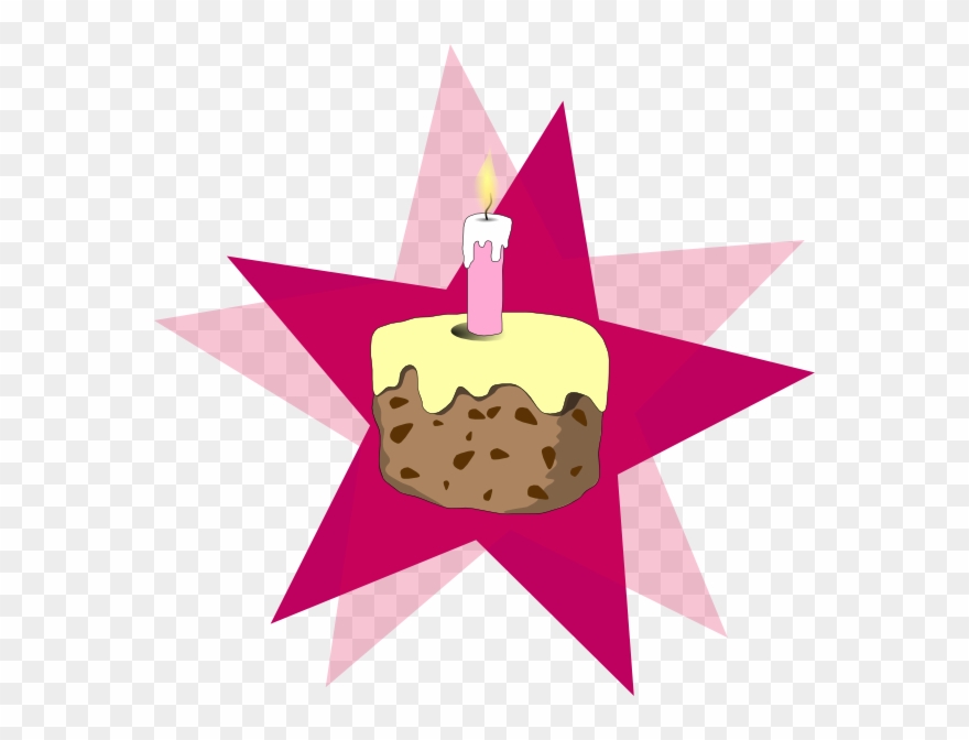 Cake With Candle Clipart