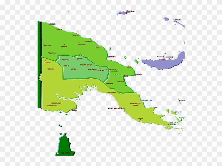 Papua Nueva Guinea Mapa Hd Clipart