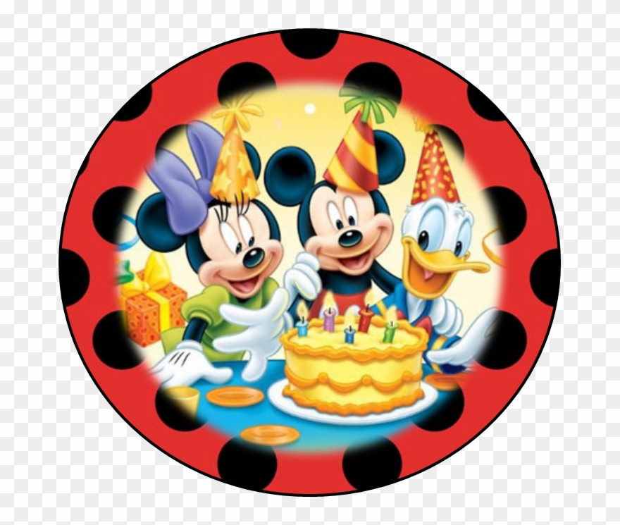 Disneyland Clipart Free Birthday Cupcake - Mickey Minnie And Donald Birthday - Png Download