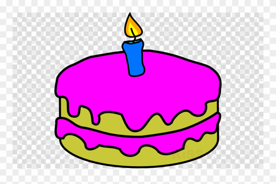 Birthday Cake With One Candle Clipart Birthday Candles - Love Icon Transparent Background - Png Download
