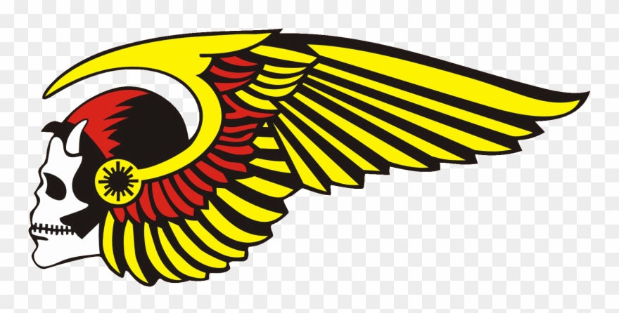 Harley Davidson Logo With Wings Outline Nvsi - Hells Angels Logo Clipart