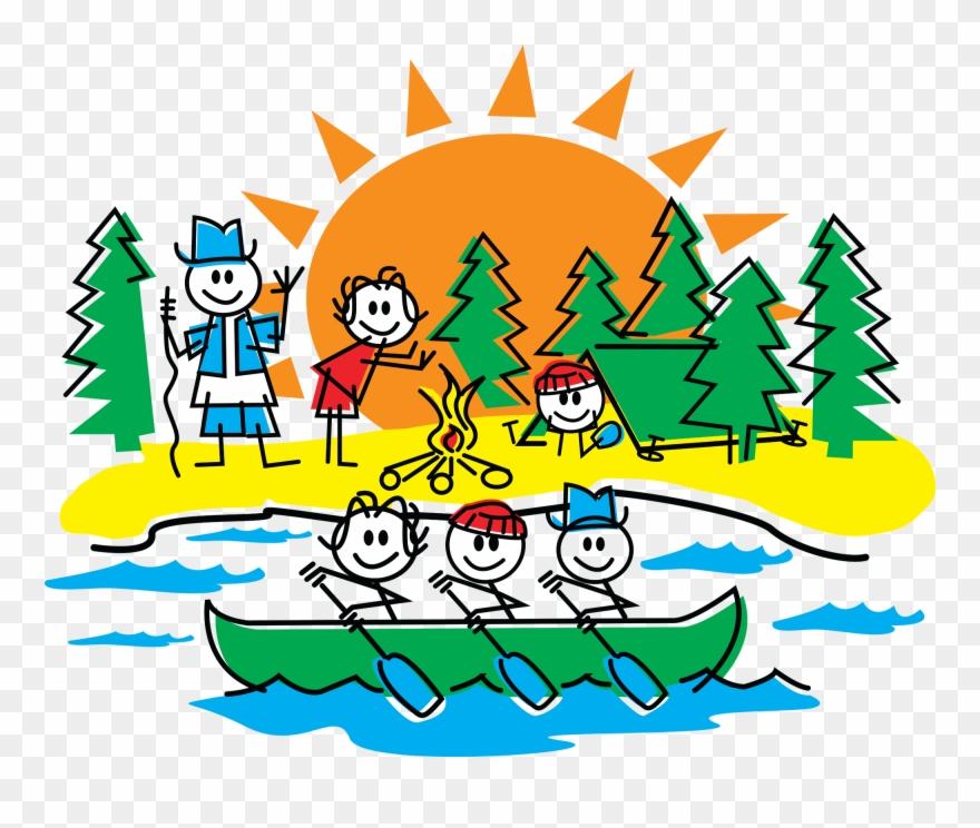 Stick Figures Camping - Stick Figure Camping Clipart