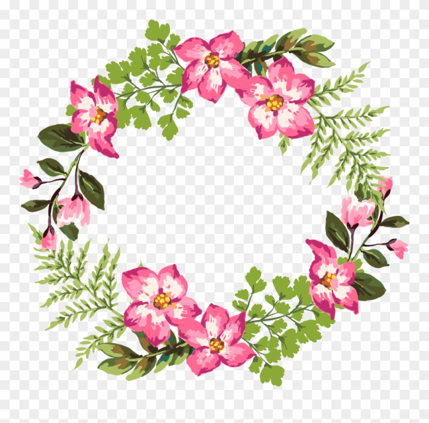 Clipart Flower Garland 5 - Corona De Flores Tropicales Png Transparent Png